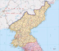 朝鲜地图中文版高清