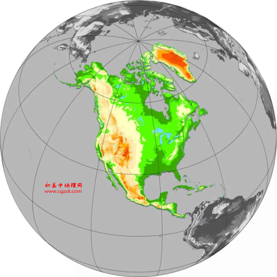 北美洲地图地形图展示_地图分享