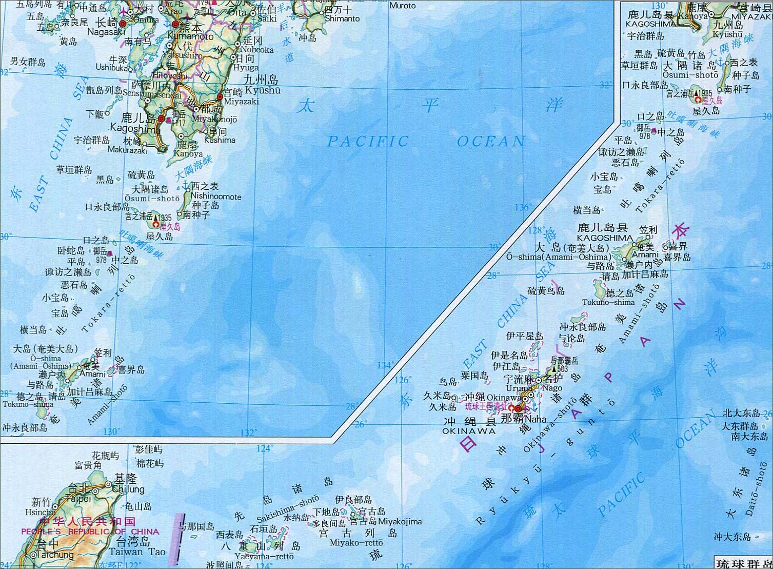 日本地图中文版全图_日本地图库