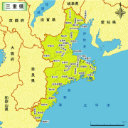 日本三重县地图中文版