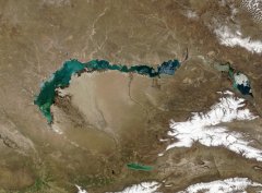 巴尔喀什湖卫星图片
