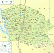 朝鲜黄州郡地图