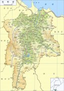 朝鲜安边郡旅游地图