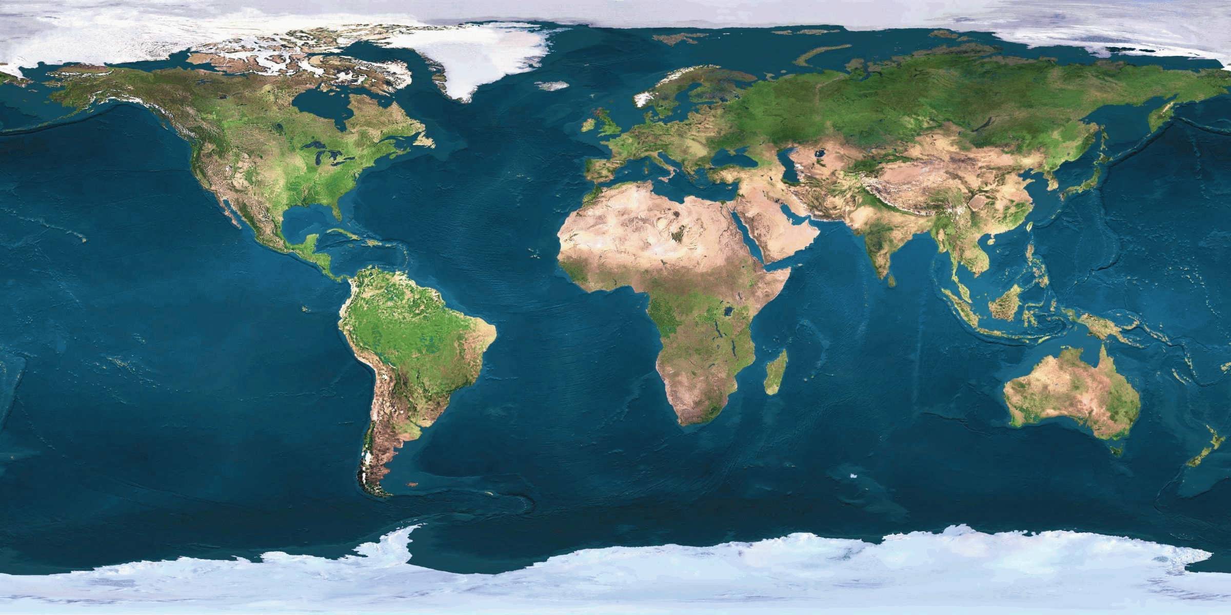 世界卫星地图高清版大图