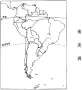 南美洲空白地图