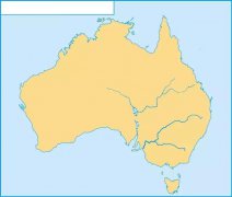 澳大利亚空白图