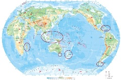 各个大陆东南方位都有比较大的岛屿吗？