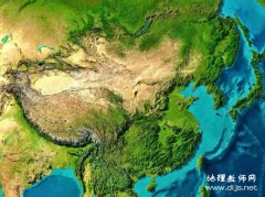 超强立体感的中国地形图