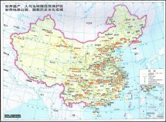 中国顶级旅游景点分布图
