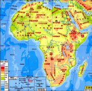 非洲地形图高清大图