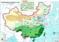 中国径流带及主要调水工程
