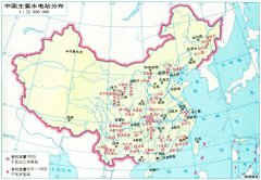 中国主要水电站分布