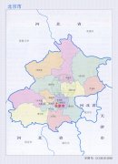  北京市行政区划图 行 