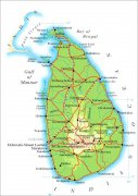斯里兰卡地图英文版