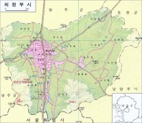 韩国议政府市地图韩文版