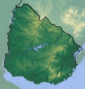 乌拉圭地形地图