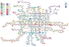  北京地铁线路分布图 