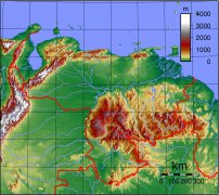 委内瑞拉地形图