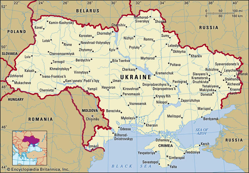 乌克兰地图图片