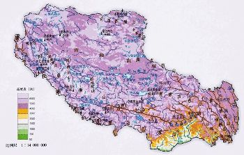  西藏自治区地形图高清 