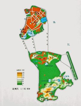 澳门特别行政区地形图 