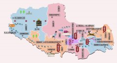 西藏自治区旅游地图高