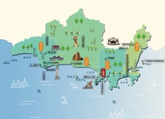  海南省三亚市旅游地图 