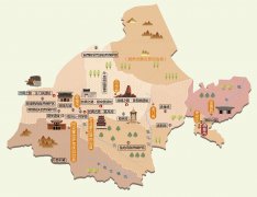  甘肃省酒泉市旅游地图 