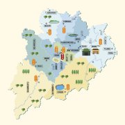  广东省梅州市旅游地图 