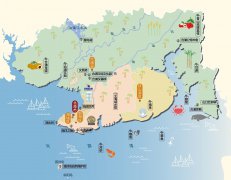 广西北海市旅游地图高 