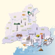  广西防城港市旅游地图 