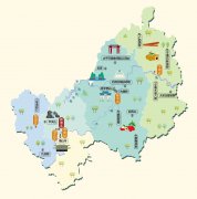  广西贵港市旅游地图高 