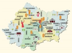  湖北省襄阳市旅游地图 