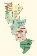  湖南省株洲市旅游地图 