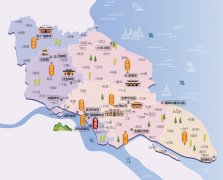 江苏省南通市旅游地图 