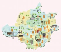  河北省保定市旅游地图 