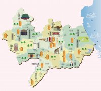 河北省沧州市旅游地图 