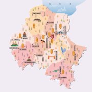  山东省潍坊市旅游地图 