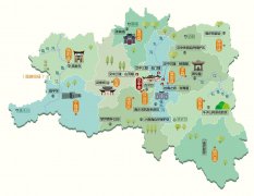  陕西省汉中市旅游地图 