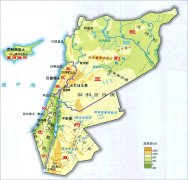 高清叙利亚地形图
