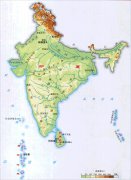 高清印度地形图