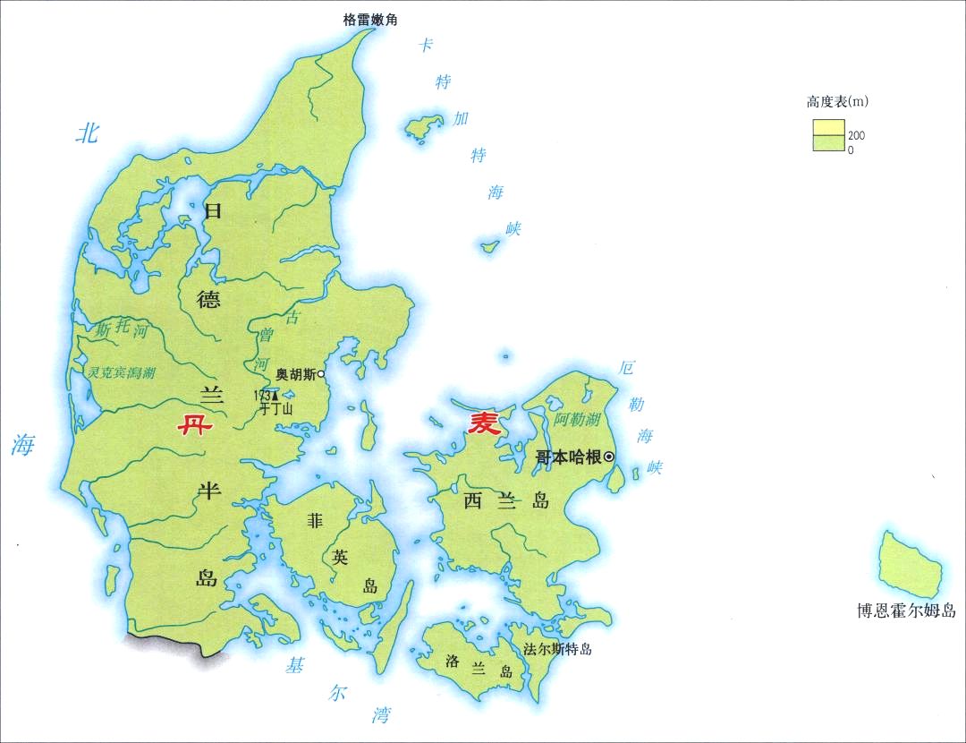 丹麦地图 - 丹麦地图高清版 - 丹麦地图中文版
