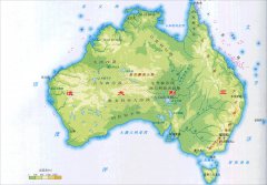 高清澳大利亚地形图