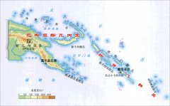 高清巴布亚新几内亚地形图
