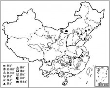 中国非能源矿产资源分布图